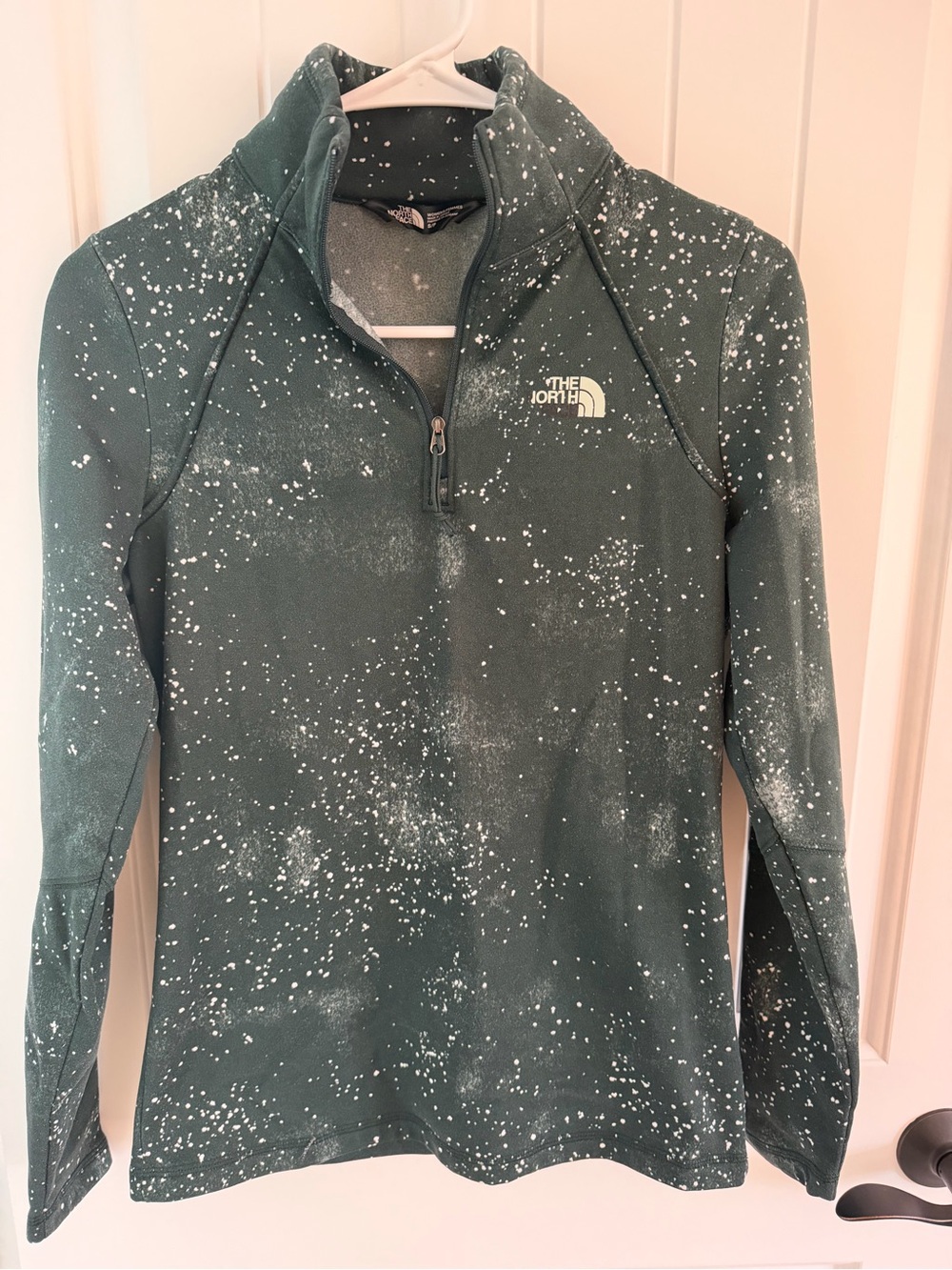 The North Face Green Flecked Women's 1/4 Zip Pullover